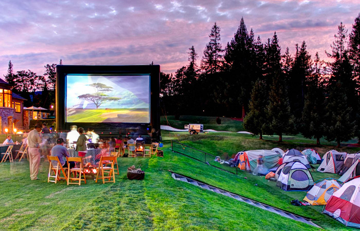 elite outdoor screen movie rental