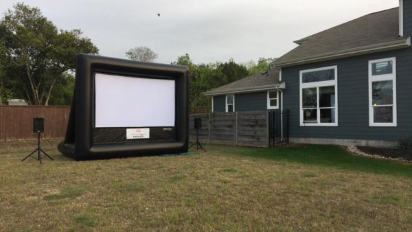 Backyard screen rental for birthday party outdoor movies