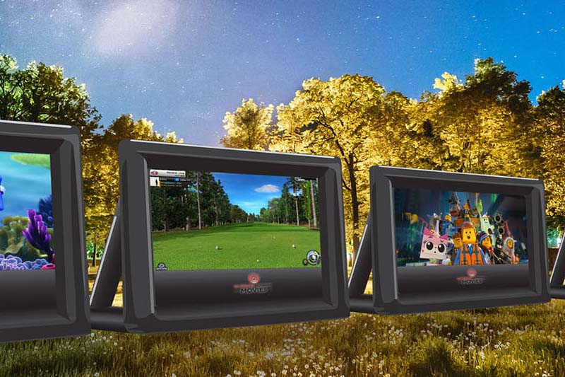Ultimate Outdoor Movie inflatable screen rental sizes